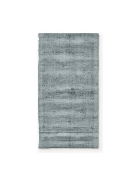 Tapis en viscose tissé main Jane, Gris-bleu, larg. 80 x long. 150 cm (taille XS)