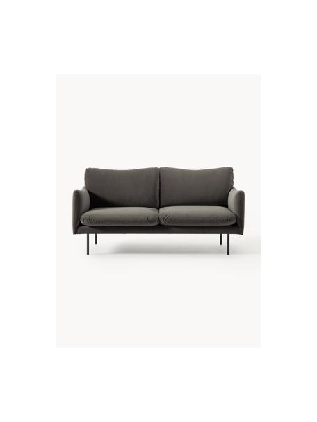 Samt-Sofa Moby (2-Sitzer), Bezug: Samt (Hochwertiger Polyes, Gestell: Massives Kiefernholz, FSC, Samt Taupe, B 170 x T 95 cm