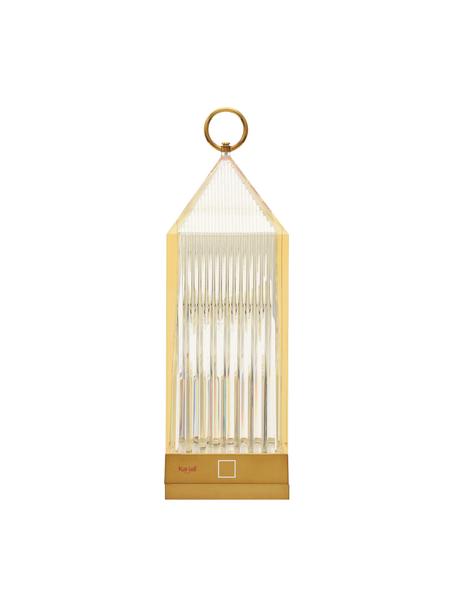 Prenosná stolová lampa Lantern, Umelá hmota, Odtiene zlatej, Š 10 x V 31 cm