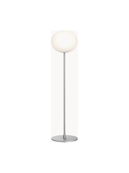 Dimmbare Stehlampe Glo-Ball, Lampenschirm: Glas, Silberfarben, H 135 cm