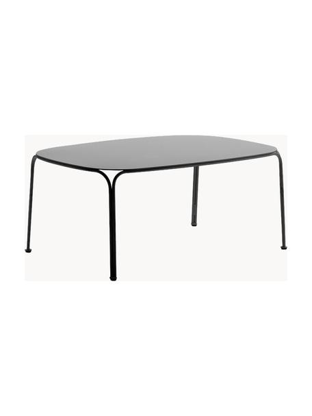 Table basse de jardin Hiray, Acier galvanisé, laqué, Noir, larg. 90 x prof. 59 cm