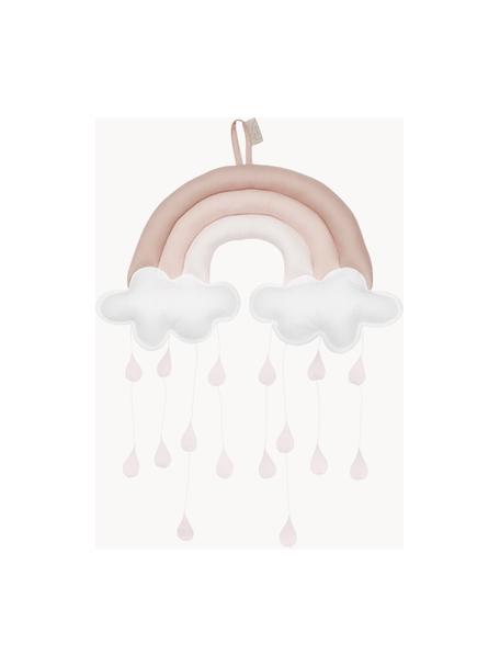 Kolotoč nad postýlku z organické bavlny Rainbow, Odstíny růžové, Š 18 cm, V 29 cm