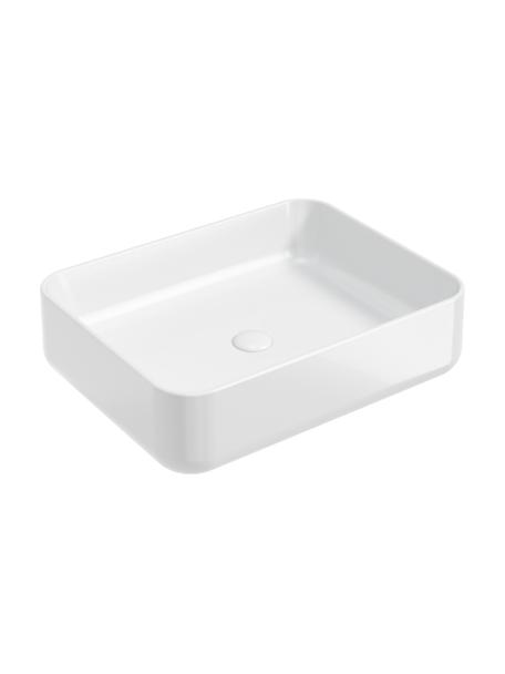 Lavabo da appoggio in ceramica Teramo, larg. 50 cm, Ceramica, Bianco, Larg. 50 x Alt. 39 cm