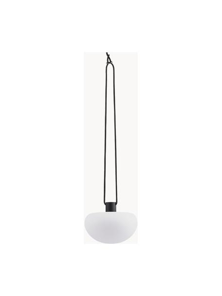 Mobiel dimbare outdoor LED hanglamp Sponge, Lampenkap: kunststof, Wit, zwart, Ø 20 x H 16 cm