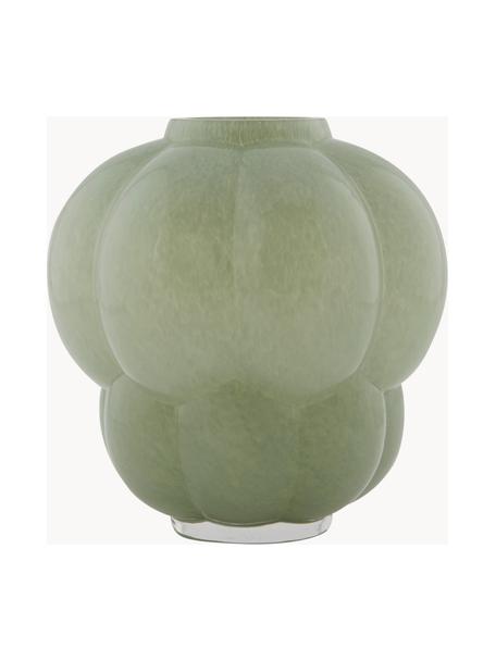 Skleněná váza Uva, V 28 cm, Sklo, Šalvějově zelená, Ø 26 cm, V 28 cm