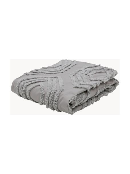 Colcha texturizada Faye, 100% algodón, Gris, An 160 x L 200 cm (para camas de 120 x 200 cm)