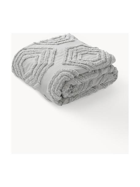 Colcha texturizada Faye, 100% algodón, Gris, An 160 x L 200 cm (para camas de 120 x 200 cm)