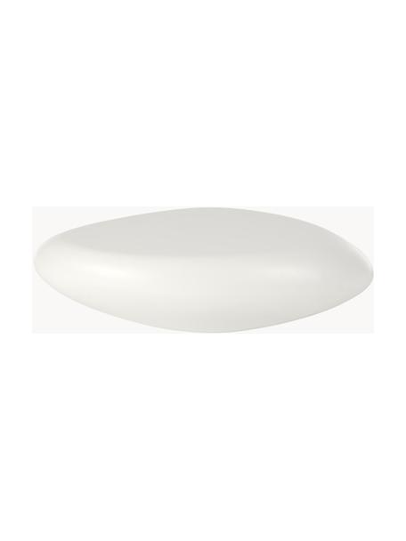 Ovaler Couchtisch Pietra in Stein-Form, Glasfaserkunststoff, lackiert, Weiß, B 116 x T 77 cm