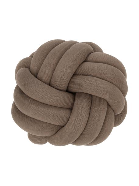 Coussin nœud Twist, Taupe, Ø 30 cm