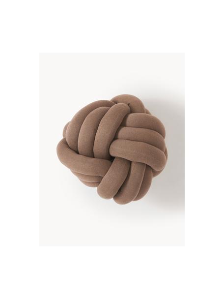 Knoten-Kissen Twist, Taupe, B 30 x L 30 cm