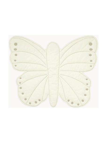 Tappetino gioco bebè in cotone organico Butterfly, Rivestimento: 100% cotone organico, cer, Bianco latteo, Larg. 100 x Lung. 85 cm