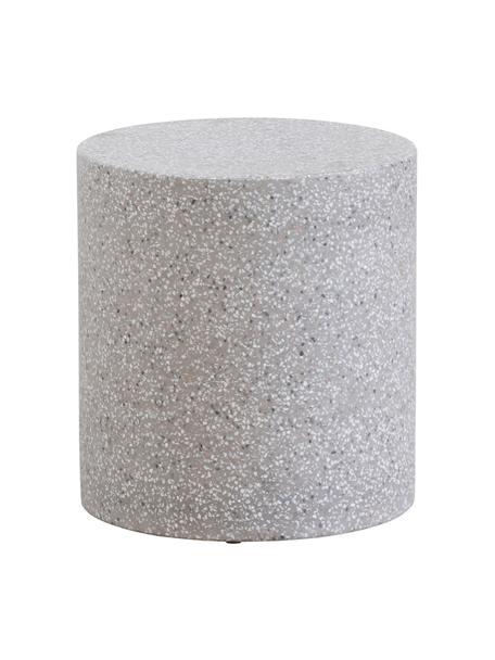 Mesa auxiliar redonda para exterior Terrazzo, Terrazo, cemento, Gris, Ø 37 x Al 40 cm