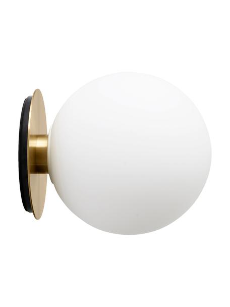 LED-wand- en plafondlamp TR Bulb, Lampenkap: opaalglas, Messingkleurig, Ø 20 x D 22 cm