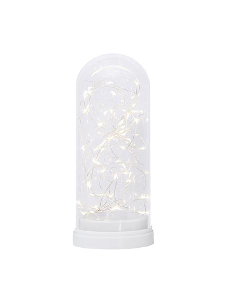 LED Leuchtobjekt Dome, batteriebetrieben, Kunststoff, Glas, Weiß, Transparent, Ø 11 x H 25 cm