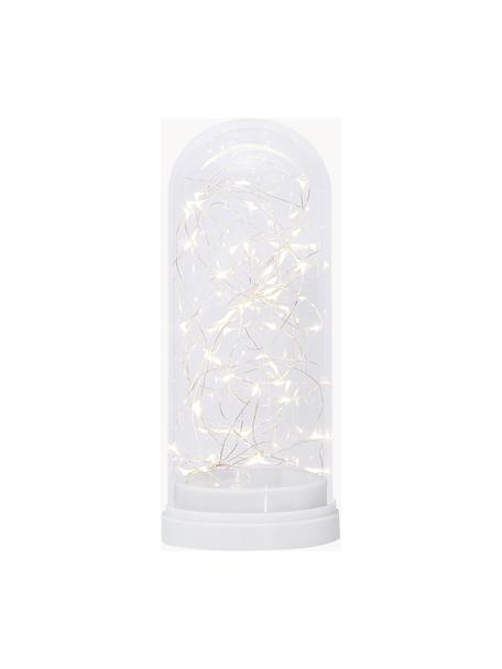 Décoration lumineuse LED Dome, alimentée par piles, Plastique, verre, Blanc, transparent, Ø 11 x haut. 25 cm