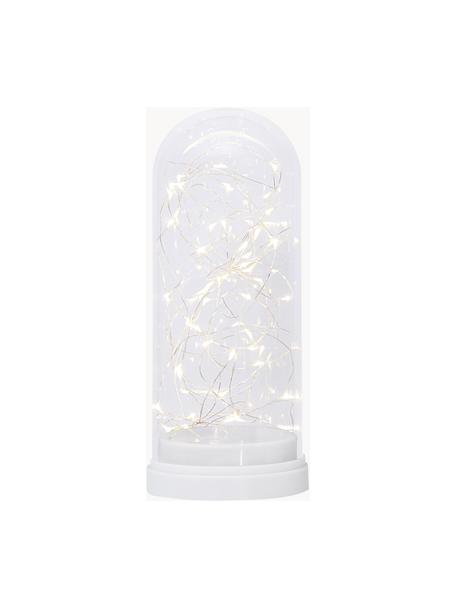 Dekoracja świetlna LED zasilana na baterie Dome, Tworzywo sztuczne, szkło, Biały, transparentny, Ø 11 x W 25 cm