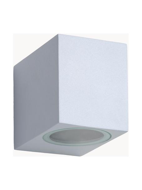 Außenwandleuchte Zora, Lampenschirm: Aluminium, beschichtet, Diffusorscheibe: Glas, Weiß, B 7 x H 8 cm
