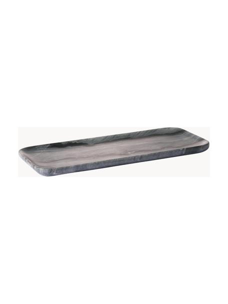 Plat de service Tina, Marbre, Gris foncé, marbré, larg. 30 x haut. 12 cm