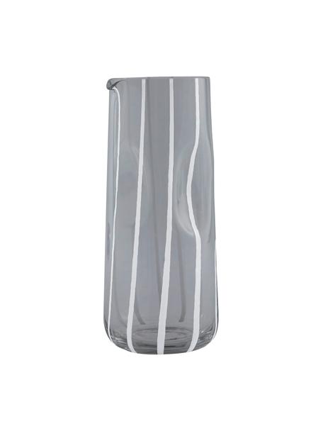 Caraffa acqua in vetro soffiato grigio Mizu,1,3 L, Vetro, Grigio, bianco, 1.3 L