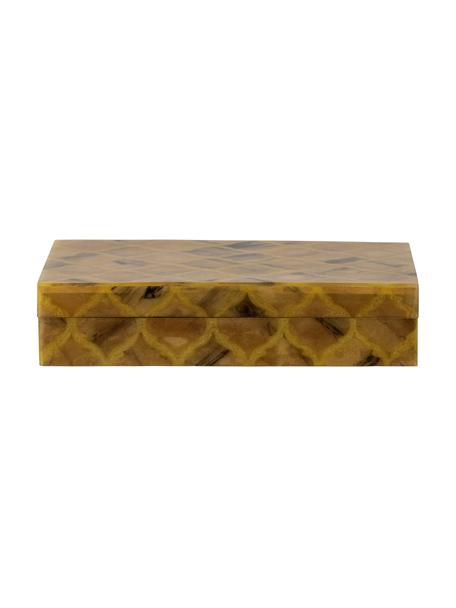 Škatuľka na bižutériu Limon, Živica, MDF-doska strednej hustoty, Odtiene jantárovej, Š 23 x V 5 cm
