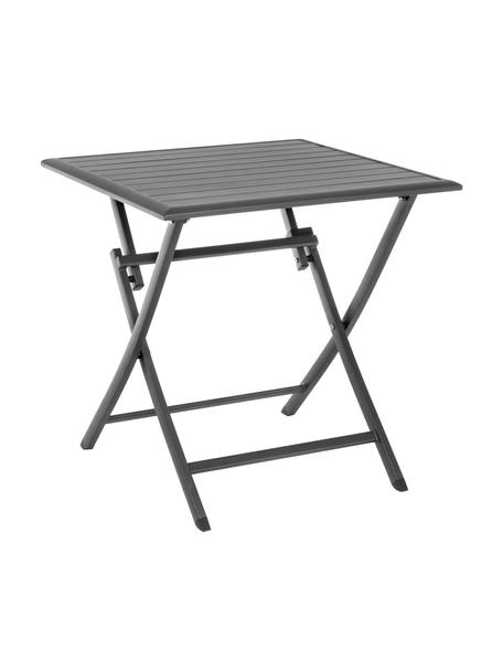 Table de jardin pliante Elin, 70 x 70 cm, Aluminium, revêtement par poudre, Anthracite, larg. 70 x prof. 70 cm