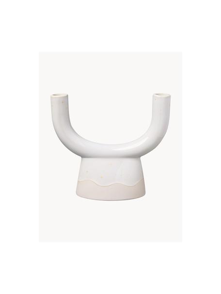 Svietnik Winter Glow, Prémiový porcelán, Svetlobéžová, biela, Š 23 x V 21 cm