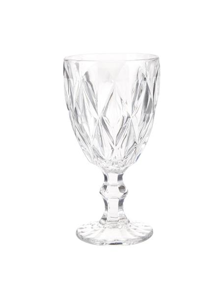 Bicchiere vino con motivo strutturato Colorado 4 pz, Vetro, Trasparente, Ø 9 x Alt. 17 cm