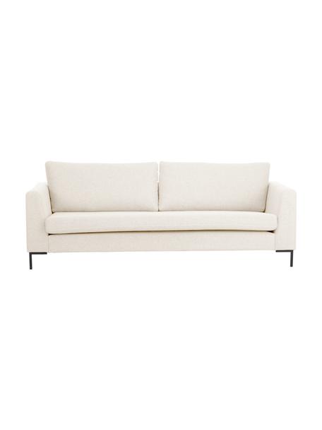 Bank Luna (3-zits) met metalen poten, Bekleding: 100% polyester Met 35.000, Frame: massief beukenhout, Poten: gegalvaniseerd metaal, Geweven stof beige, B 230 x H 95 cm