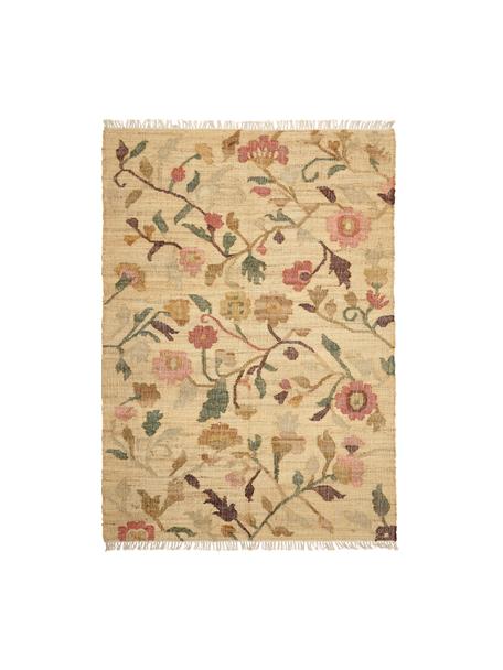 Jutový koberec s třásněmi Flora, 100 % juta, Béžová, více barev, Š 90 cm, D 120 cm (velikost XS)