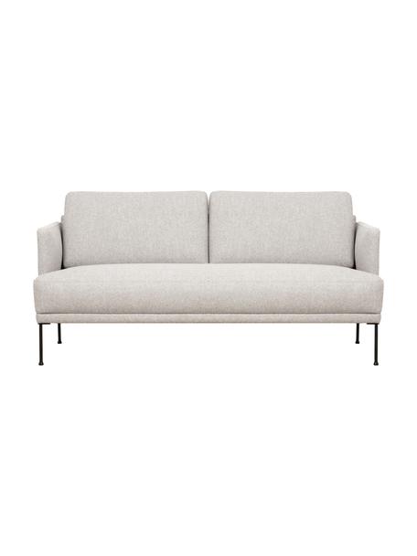 Sofa Fluente (2-Sitzer) in Beige mit Metall-Füßen, Bezug: 80% Polyester, 20% Ramie , Gestell: Massives Kiefernholz, FSC, Füße: Metall, pulverbeschichtet, Webstoff Hellgrau, B 166 x T 85 cm