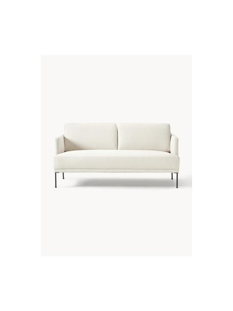 Sofa Fluente (2-Sitzer), Bezug: 80% Polyester, 20% Ramie , Gestell: Massives Kiefernholz, FSC, Füße: Metall, pulverbeschichtet, Webstoff Hellbeige, B 166 x T 85 cm