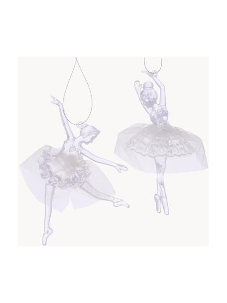 Adornos navideños Melody, 2 uds., Plástico, Transparente, An 10 x Al 15 cm