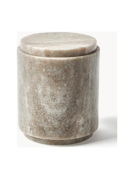 Boîte de rangement en marbre Simba, Marbre, Beige, marbré, Ø 12 x haut. 14 cm