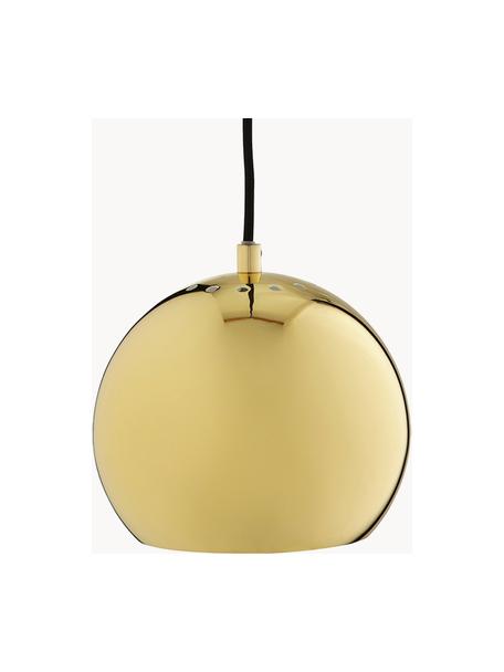 Menšie guľaté závesné svietidlo Ball, Odtiene lesklej zlatej, Ø 12 x V 10 cm