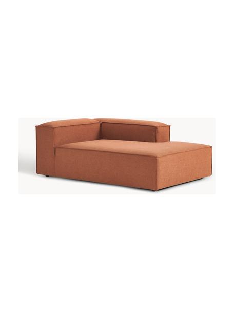 Chaise longue hoekmodule Lennon, Bekleding: 100% polyester De slijtva, Frame: massief grenenhout, multi, Poten: kunststof Dit product is , Geweven stof terracotta, B 119 x D 180 cm, hoekdeel links