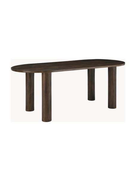 Owalny stół do jadalni z drewna mangowego Grow, Drewno mangowe lakierowane, Drewno mangowe lakierowane na matowo, S 200 x G 90 cm