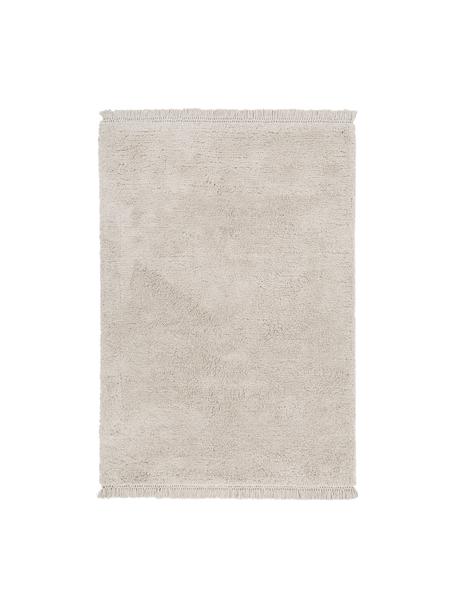 Flauschiger Hochflor-Teppich Dreamy mit Fransen, Flor: 100% Polyester, Beige, B 160 x L 230 cm (Größe M)