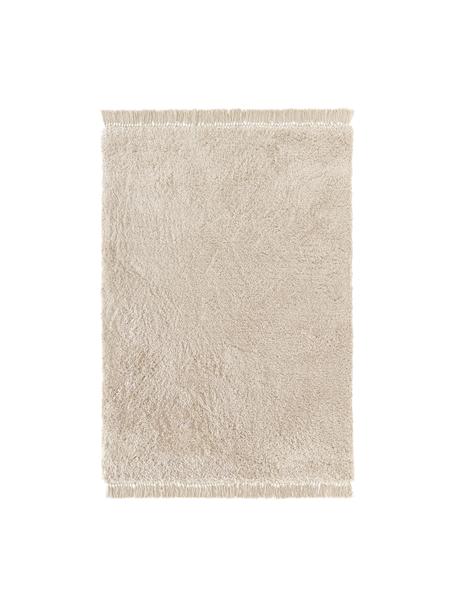 Tapis moelleux poils longs à franges Dreamy, 100 % polyester, recyclé

Le matériau est certifié STANDARD 100 OEKO-TEX®, 21.HIN.90042, HOHENSTEIN HTTI, Beige, larg. 80 x long. 150 cm (taille XS)