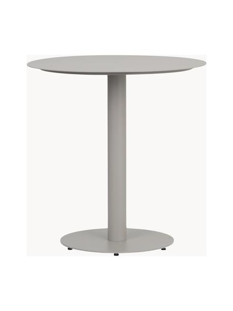 Metalen tuintafel Troy, Gecoat metaal, Lichtgrijs, Ø 70 x H 72 cm