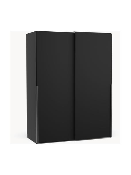 Modulárna šatníková skriňa s posuvnými dverami Leon, šírka 150 cm, niekoľko variantov, Čierna, Basic Interior, Š 150 x V 200 cm
