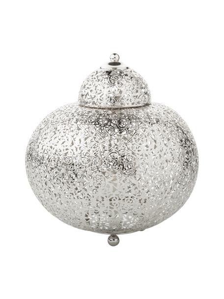 Lámpara de mesa pequeña Marocco, Lámpara: níquel, Plata, Ø 26 x Al 26 cm