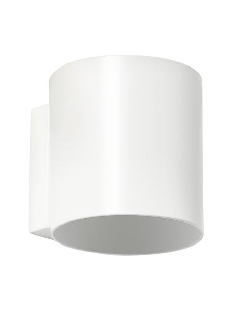 Malá nástenná lampa Roda, Matná biela, Š 10 x V 10 cm