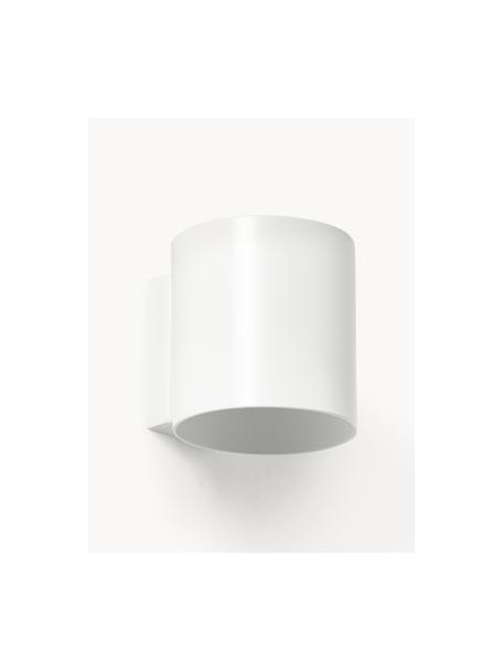 Kleine wandlamp Roda, Gepoedercoat ijzer, Wit, B 10 x H 10 cm