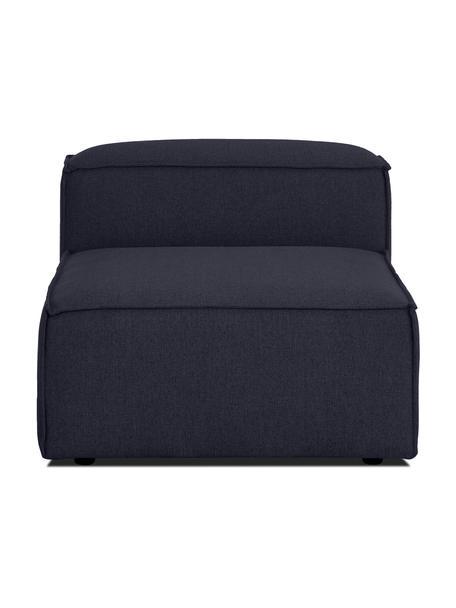 Moduł środkowy Lennon, Tapicerka: 100% poliester Dzięki tka, Stelaż: lite drewno sosnowe, cert, Nogi: tworzywo sztuczne, Ciemnoniebieska tkanina, S 89 x G 119 cm