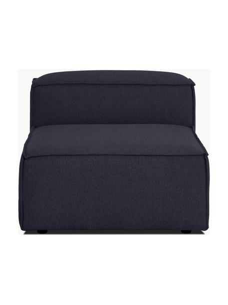 Mittelmodul Lennon, Bezug: 100 % Polyester Der strap, Gestell: Massives Kiefernholz FSC-, Füße: Kunststoff, Webstoff Dunkelblau, B 89 x T 119 cm