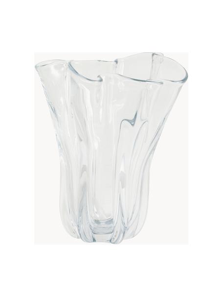 Glazen vaas Komnio, H 27 cm, Glas, Transparant, Ø 22 x H 27 cm