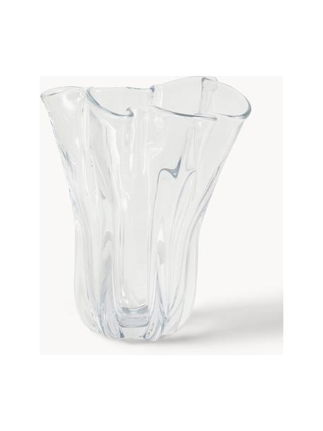 Glazen vaas Komnio, H 27 cm, Glas, Transparant, Ø 22 x H 27 cm