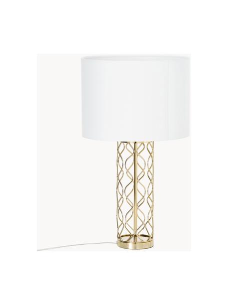 Lampa stołowa Adelaide, Biały, odcienie złotego, Ø 35 x W 62 cm