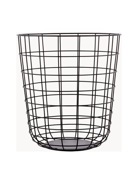 Kosz z metalu Wire, Czarny, Ø 32 x W 35 cm