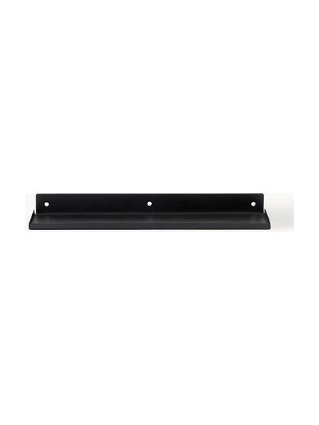 Estante de pared de metal Ledge, Metal recubierto, Negro, An 43 x Al 4 cm